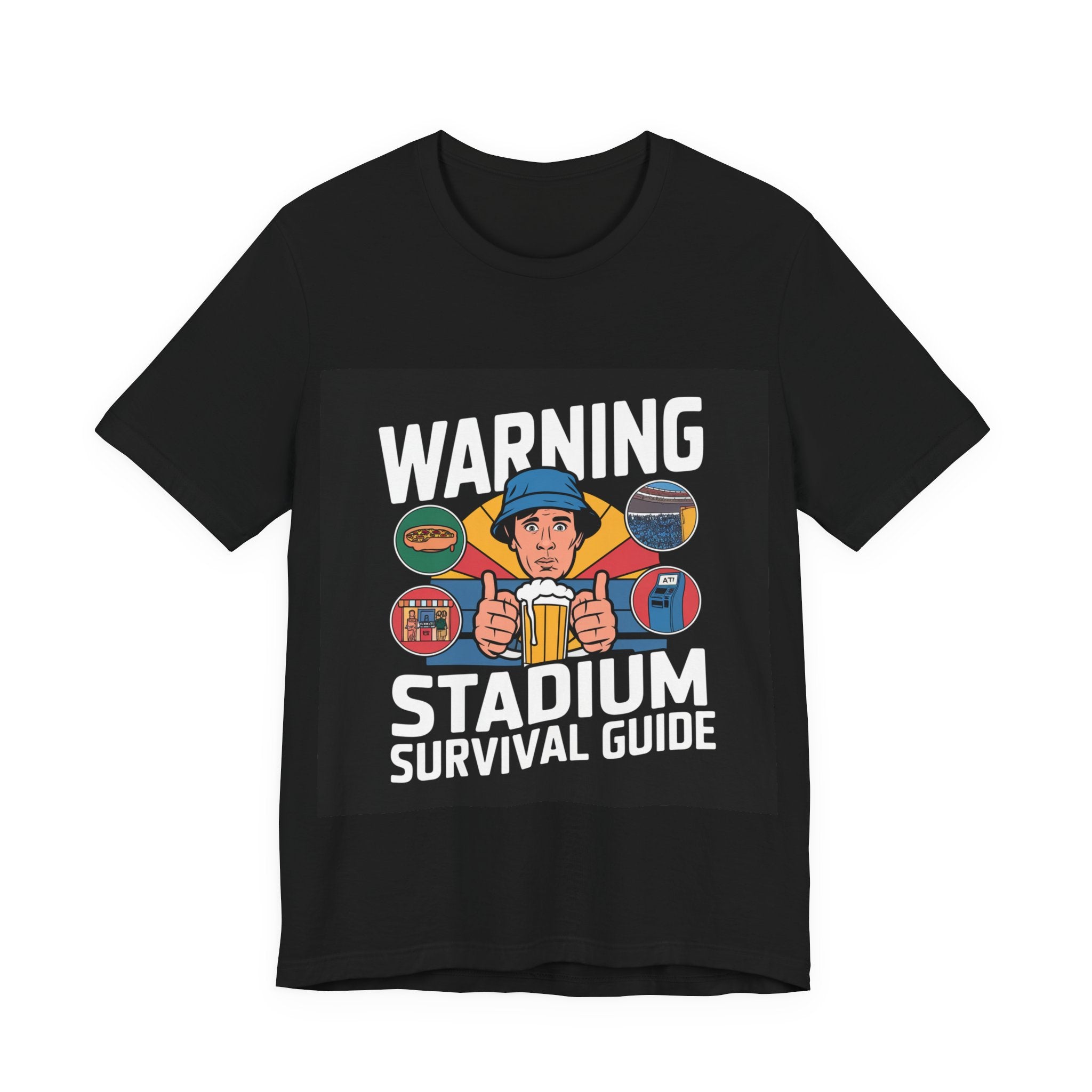 Stadium Survival Guide - Trendy Teez Funny Tee mockup