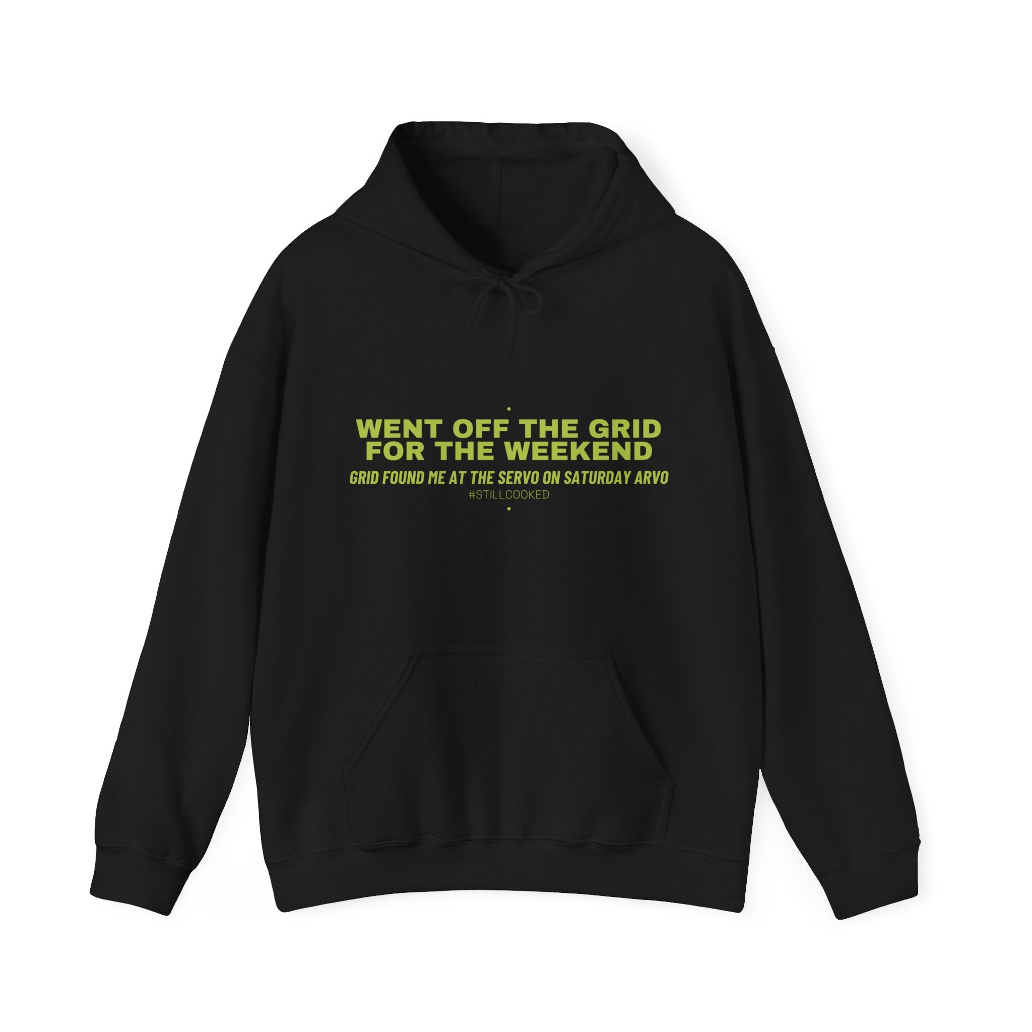 Went Off The Grid For The Weekend - Trendy Teez Funny Hoodie mockup