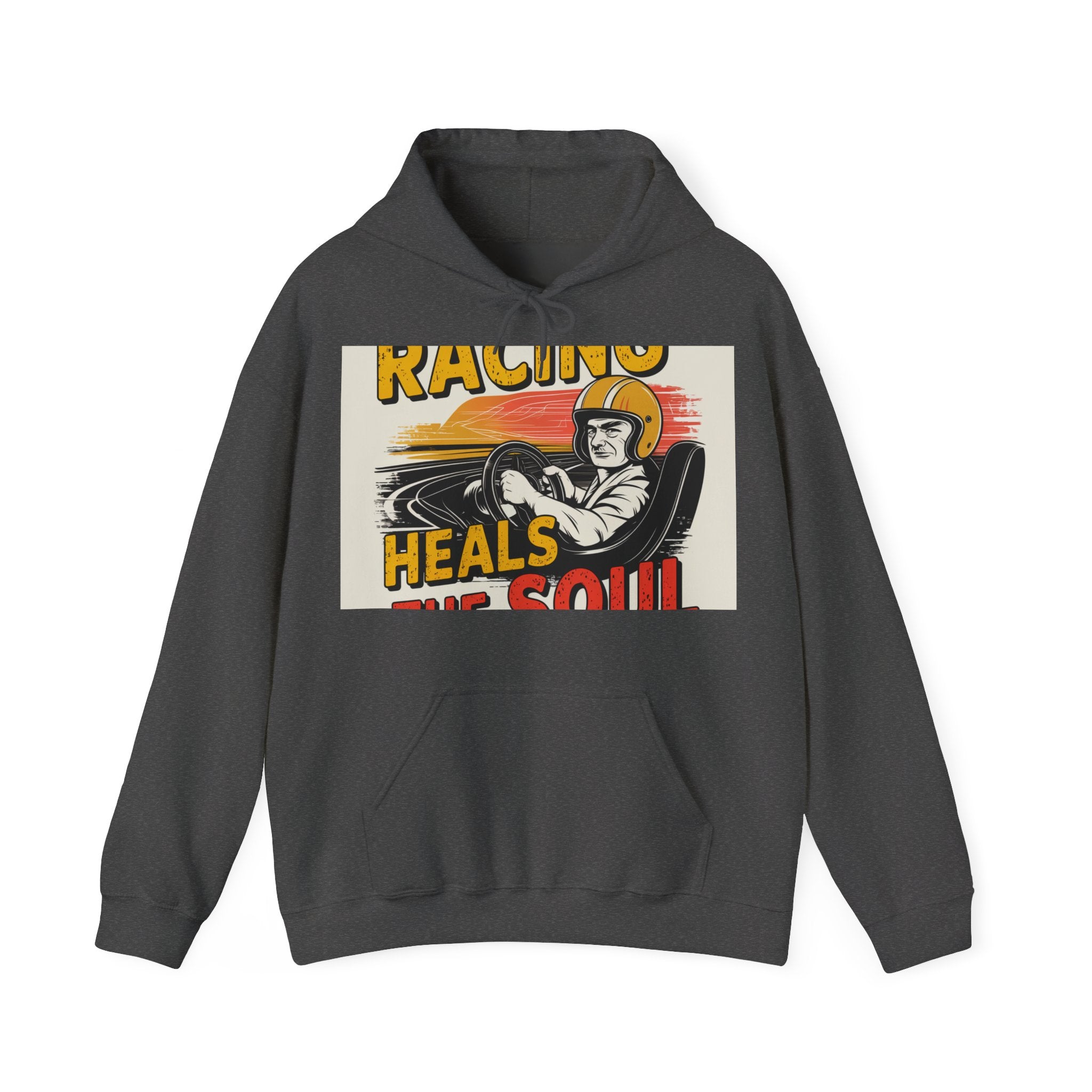 Racing Heals The Soul - Trendy Teez Funny Hoodie mockup