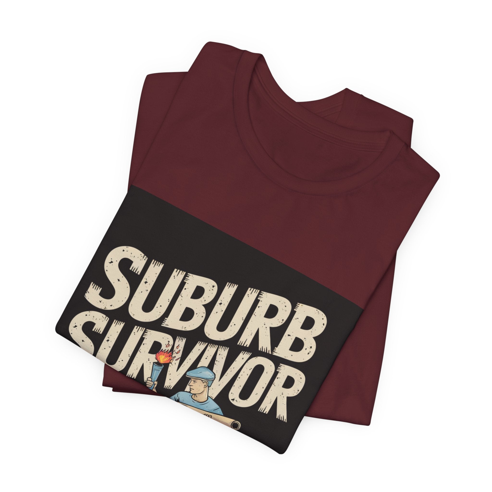 Suburb Survivor - Trendy Teez Funny Tee mockup