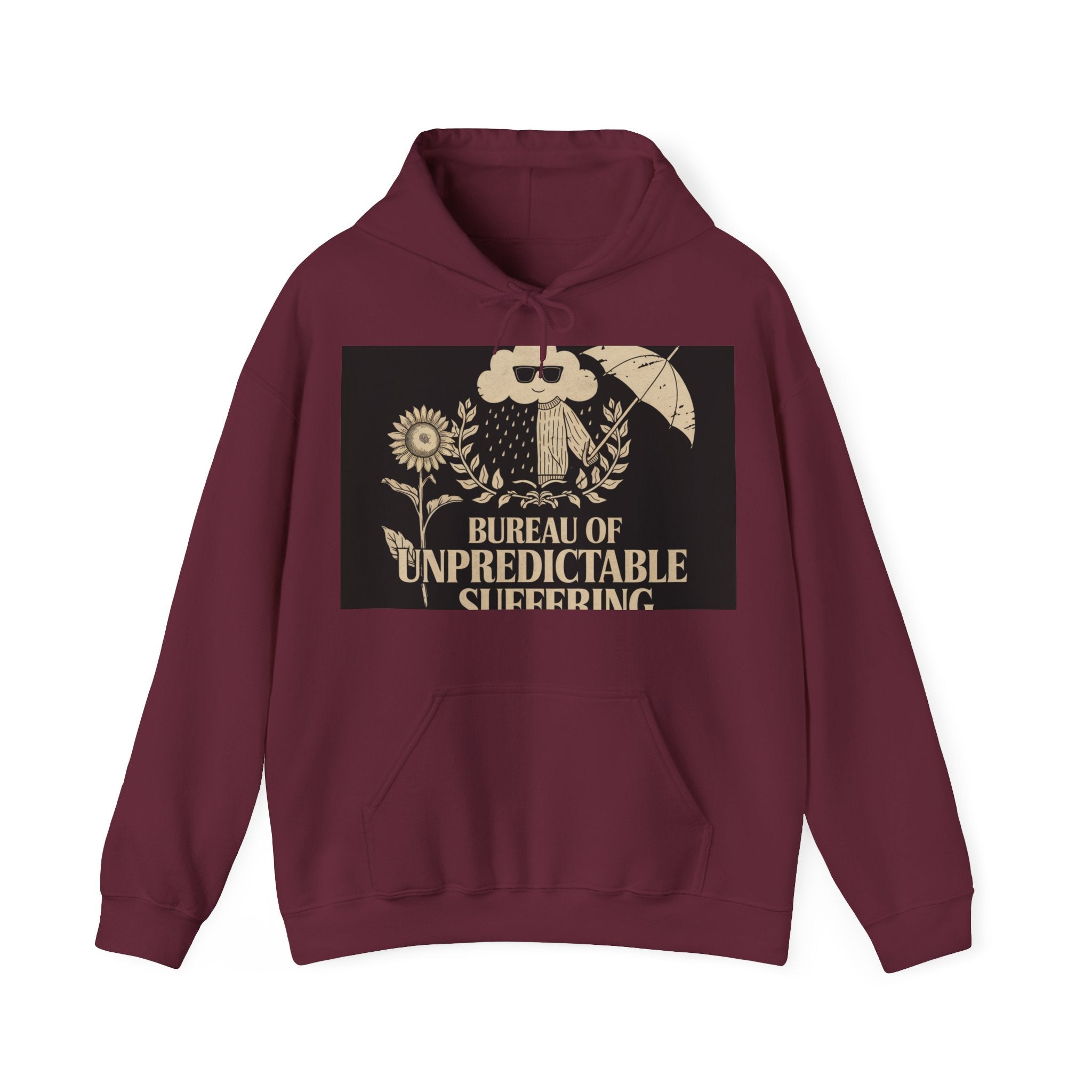 Bureau Of Unpredictable Suffering - Trendy Teez Funny Hoodie mockup
