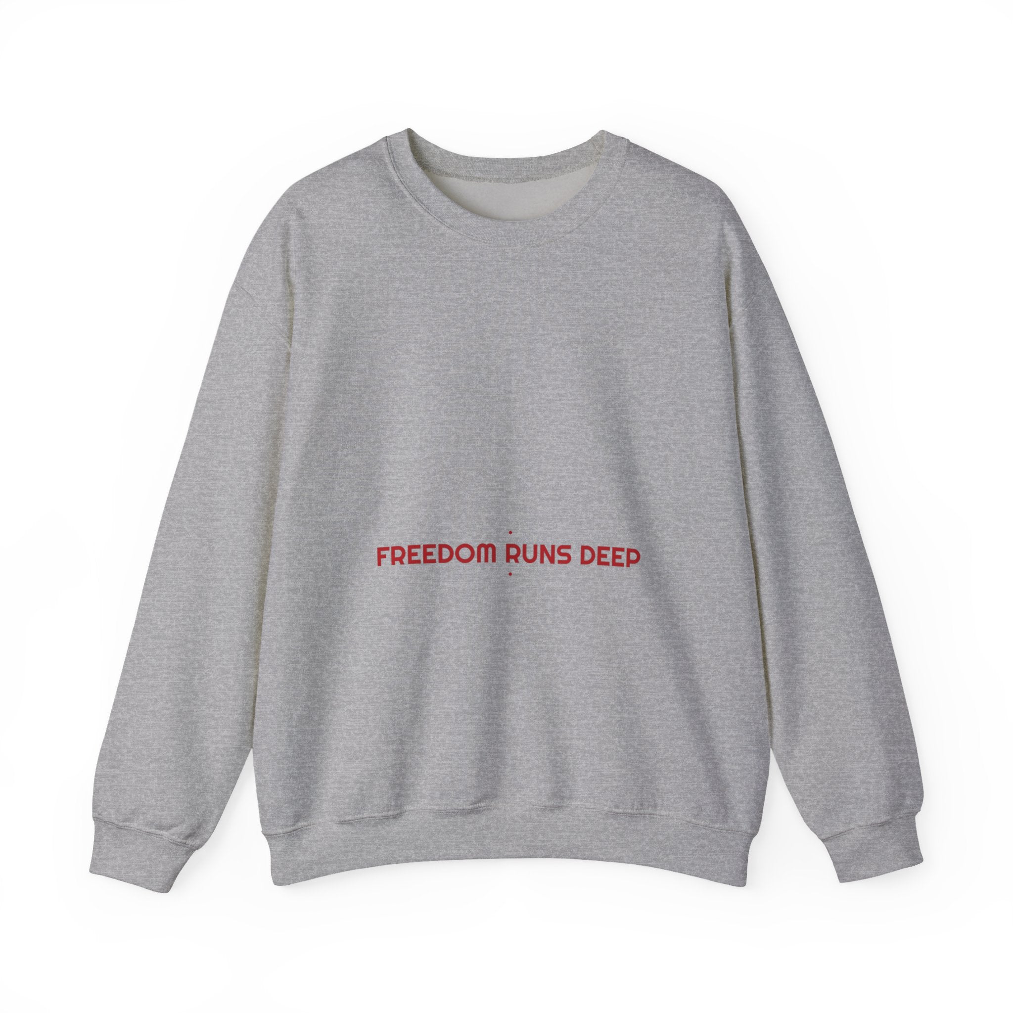 Freedom Runs Deep - Trendy Teez Funny Crewneck mockup