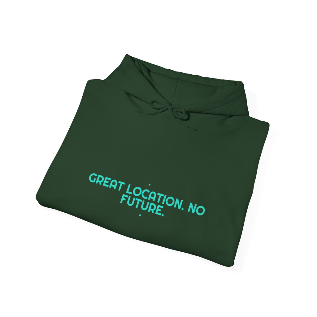 Great Location. No Future. - Trendy Teez Funny Hoodie mockup
