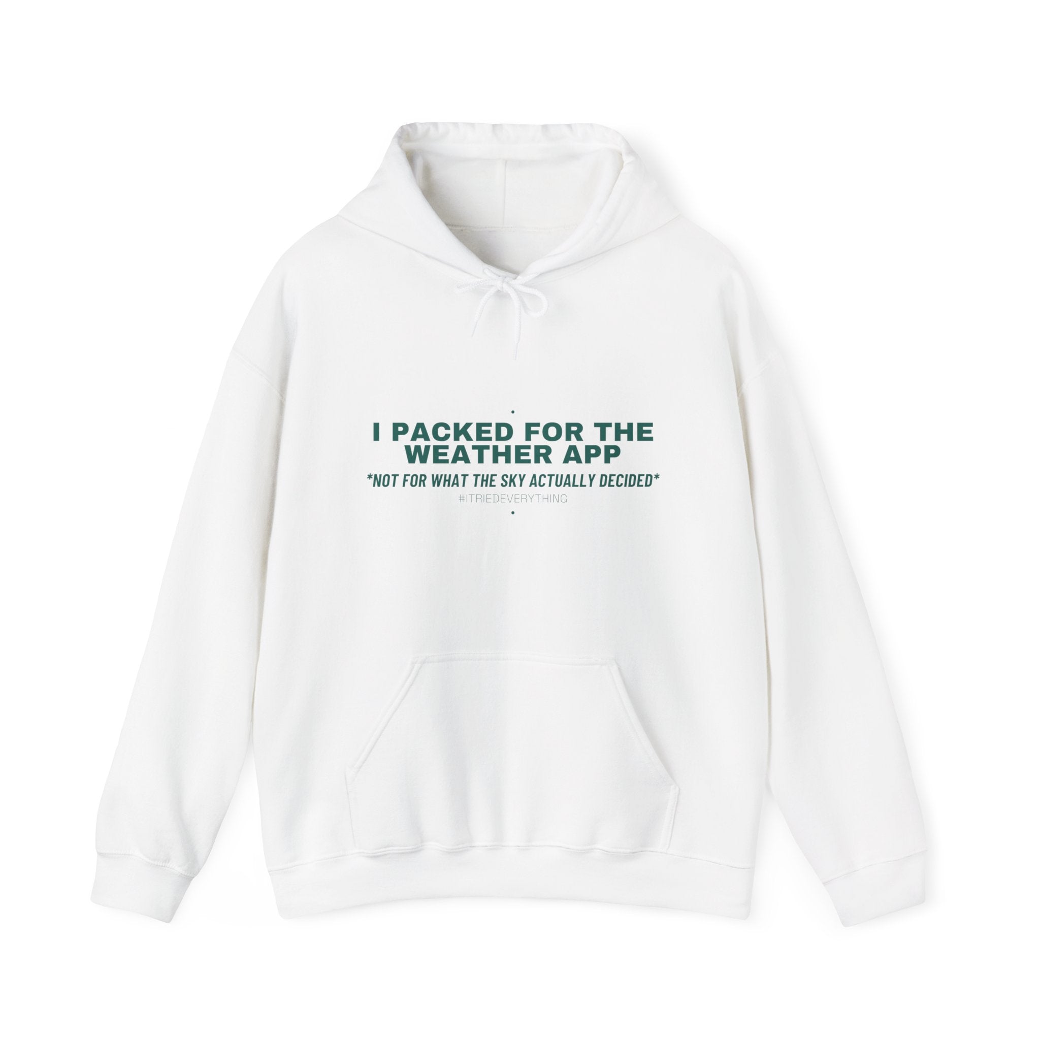I Packed For The Weather App - Trendy Teez Funny Hoodie mockup