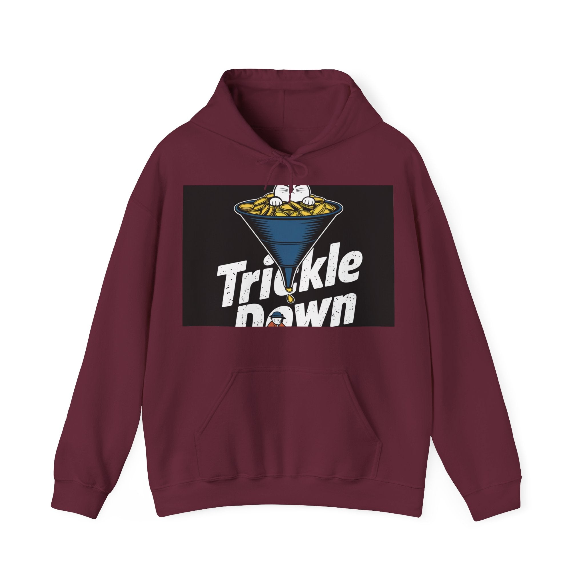 Trickle Down - Trendy Teez Funny Hoodie mockup