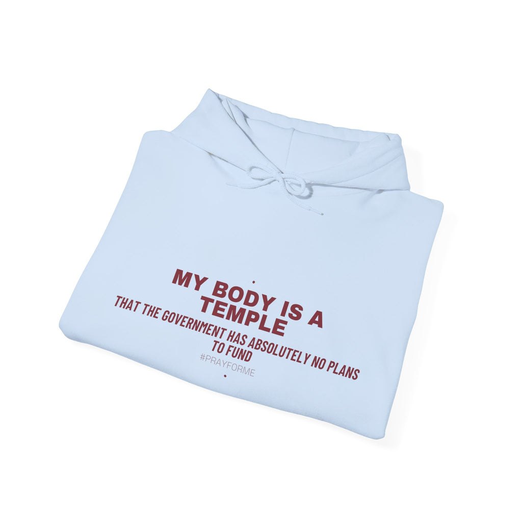 My Body Is A Temple - Trendy Teez Funny Hoodie mockup