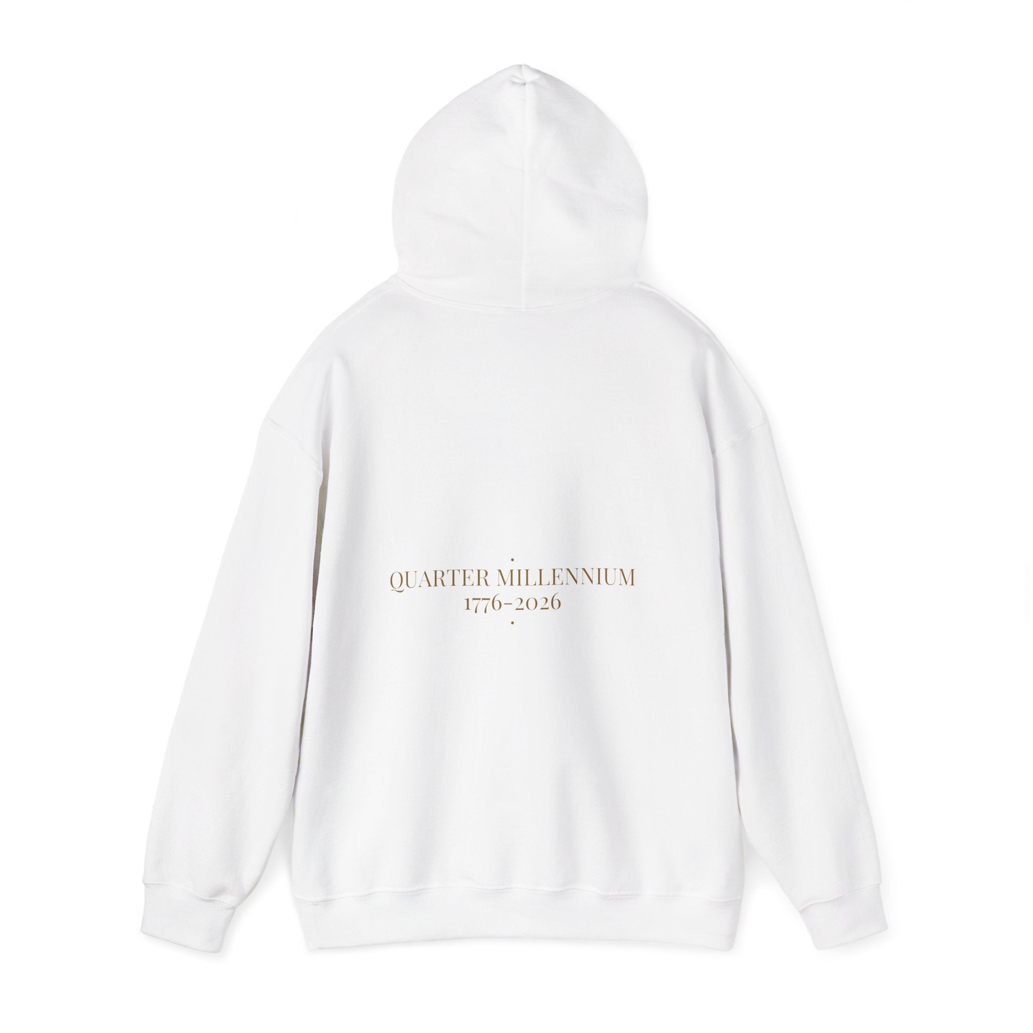 Quarter Millennium 1776-2026 - Trendy Teez Funny Hoodie (Back Print) mockup