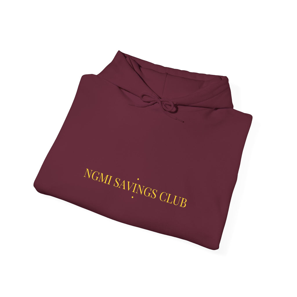 Ngmi Savings Club - Trendy Teez Funny Hoodie mockup