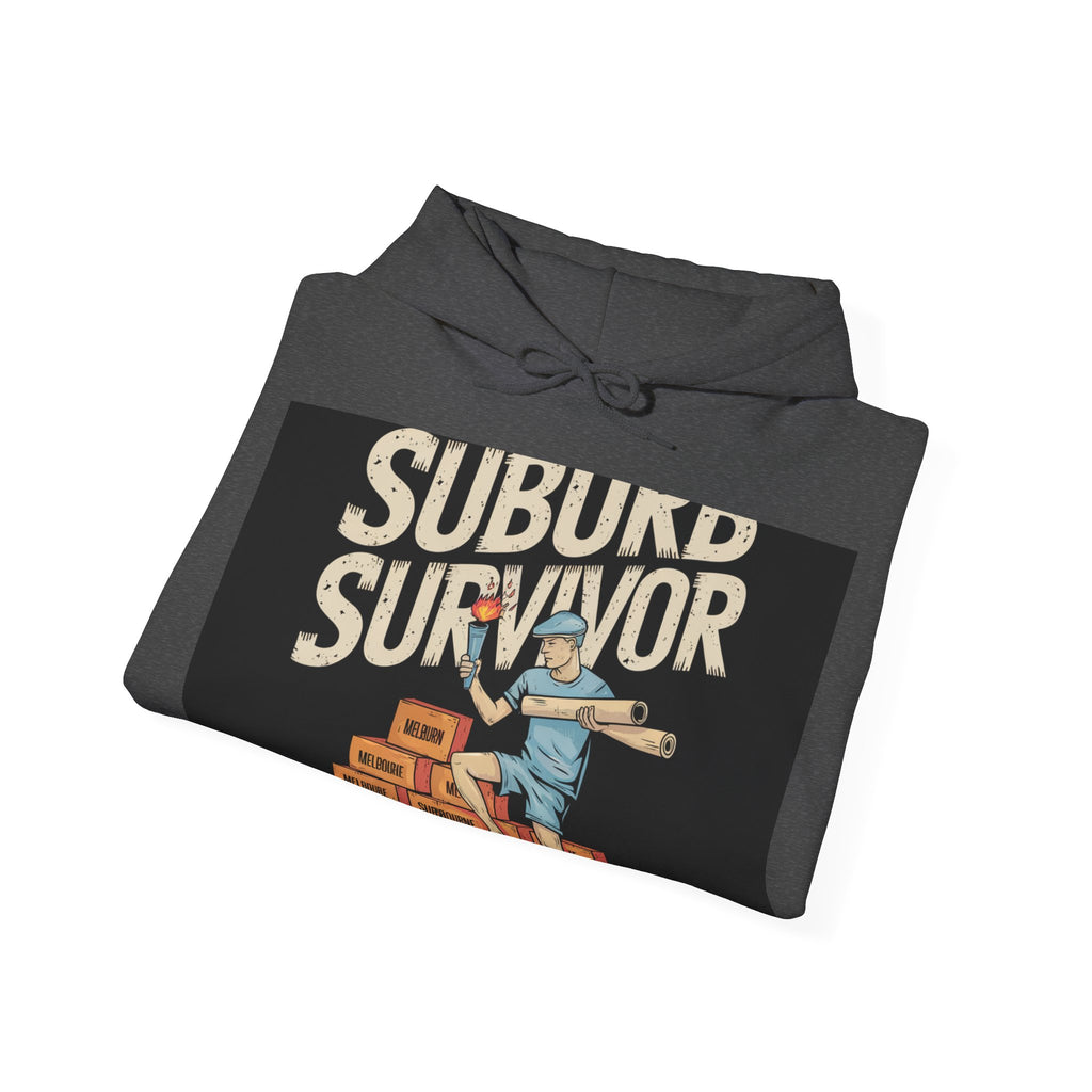 Suburb Survivor - Trendy Teez Funny Hoodie mockup