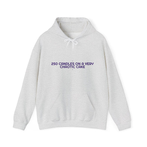 250 Candles On A Very Chaotic Cake — Funny Hoodie