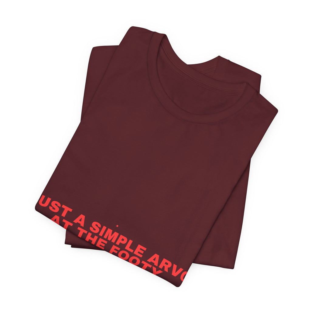 Just A Simple Arvo At The Footy - Trendy Teez Funny Tee mockup