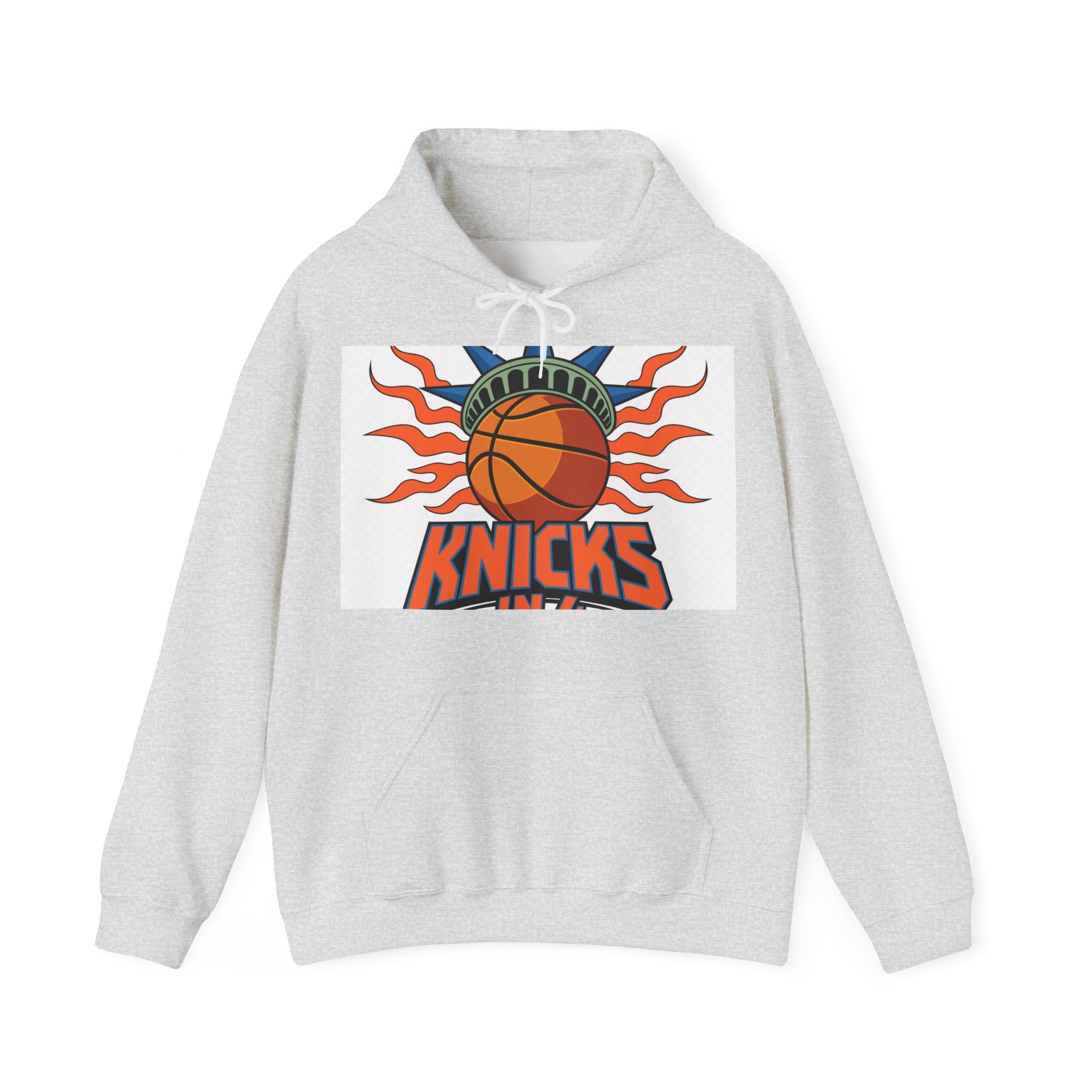 Knicks In 4 Liberty Ball - Trendy Teez Hoodie (Graphic Front + Text Back) mockup