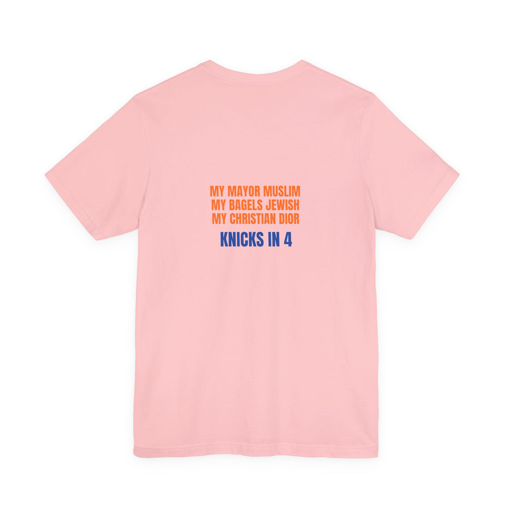 Knicks In 4 Liberty Ball - Trendy Teez Tee (Graphic Front + Text Back) mockup