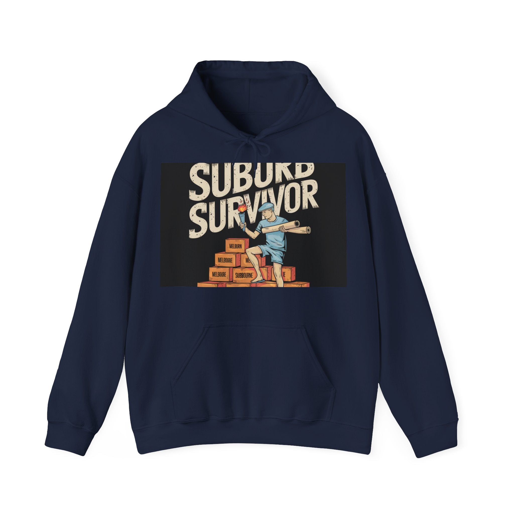 Suburb Survivor - Trendy Teez Funny Hoodie mockup