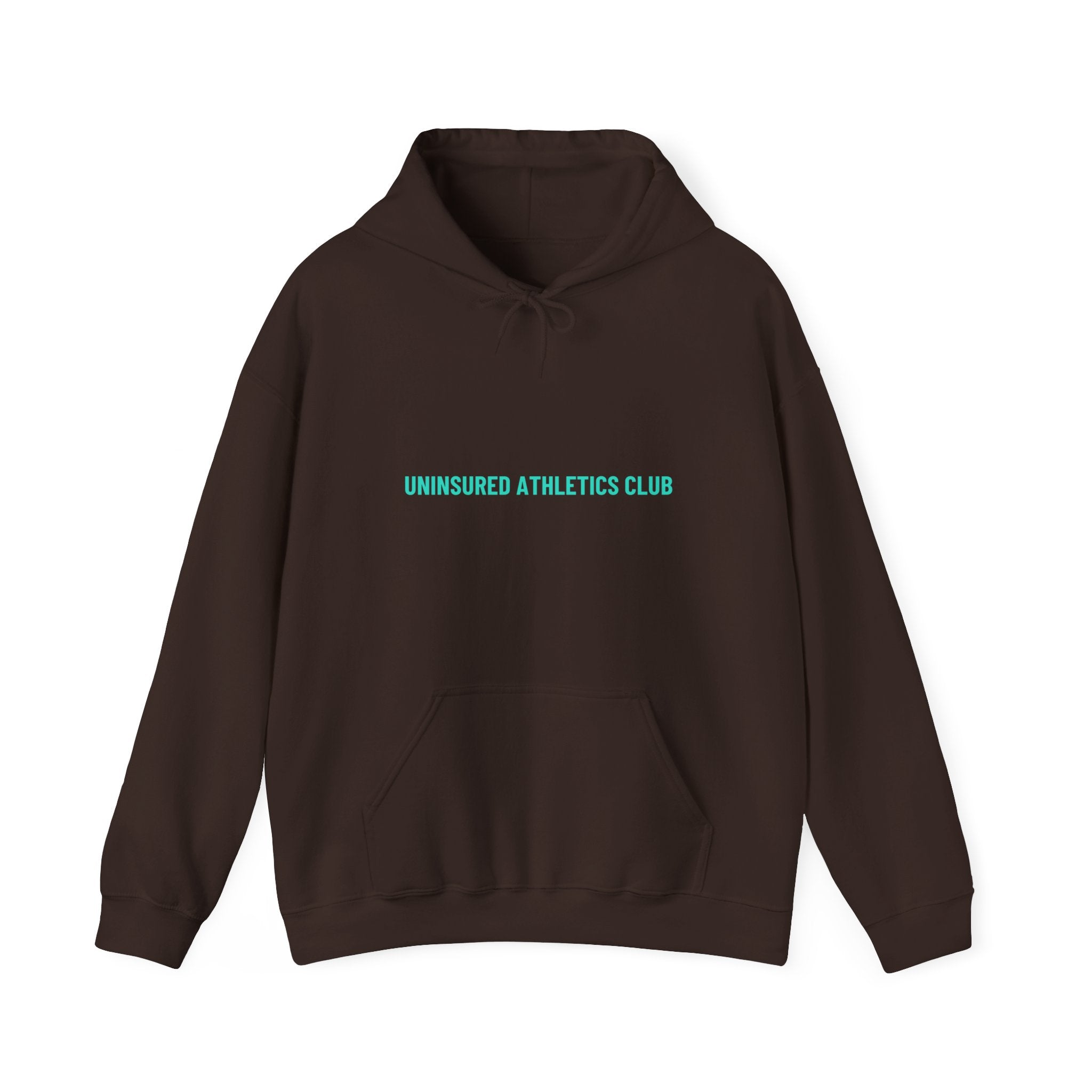 Uninsured Athletics Club - Trendy Teez Funny Hoodie mockup