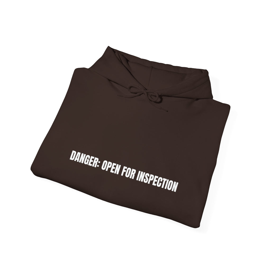 Danger: Open For Inspection - Trendy Teez Funny Hoodie mockup