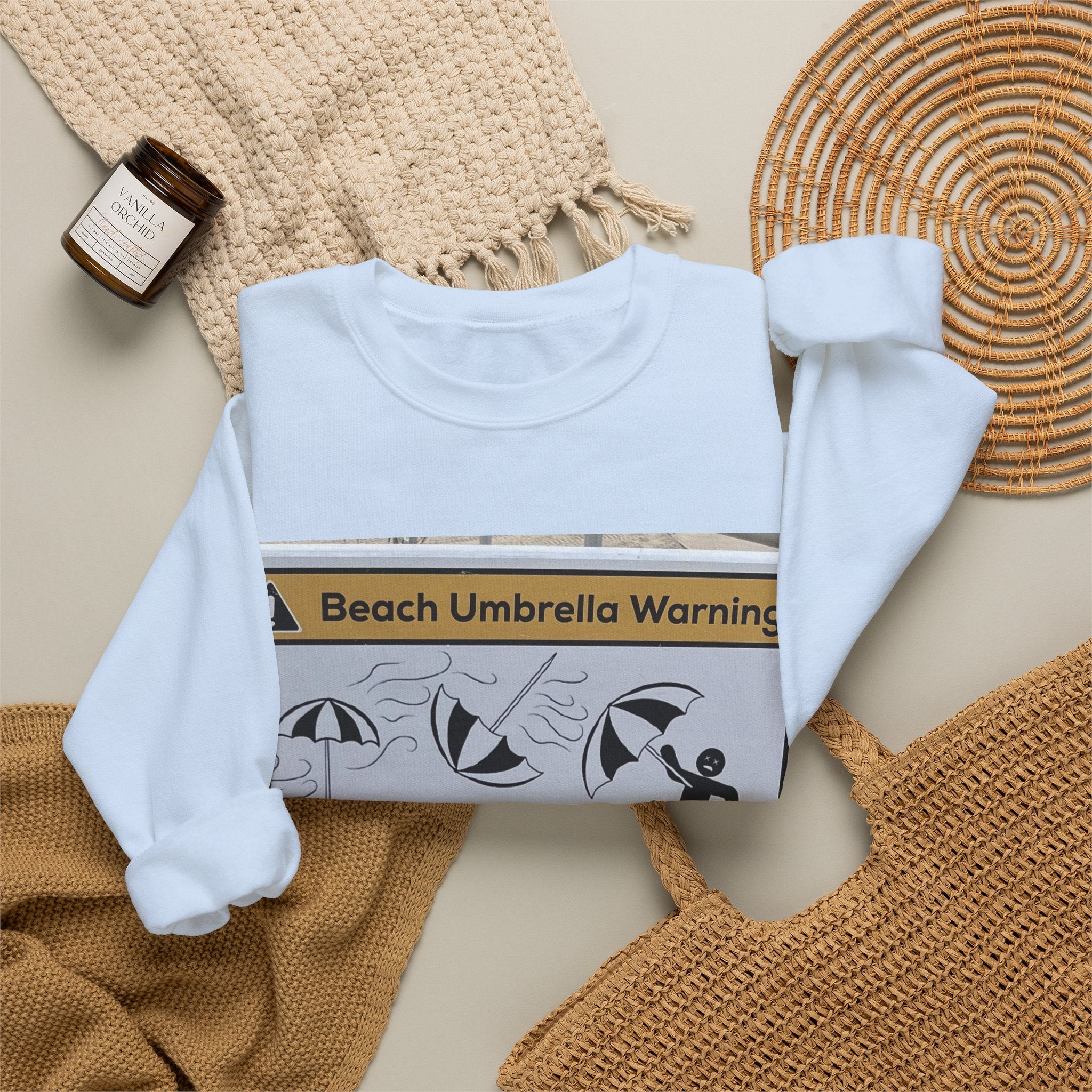 Flying Beach Umbrellas (Ocean City, Nj) — Hard Crewneck