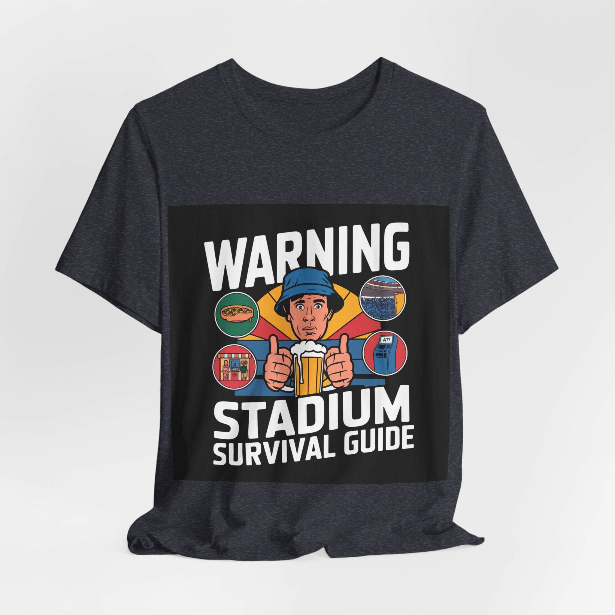Stadium Survival Guide - Trendy Teez Funny Tee mockup