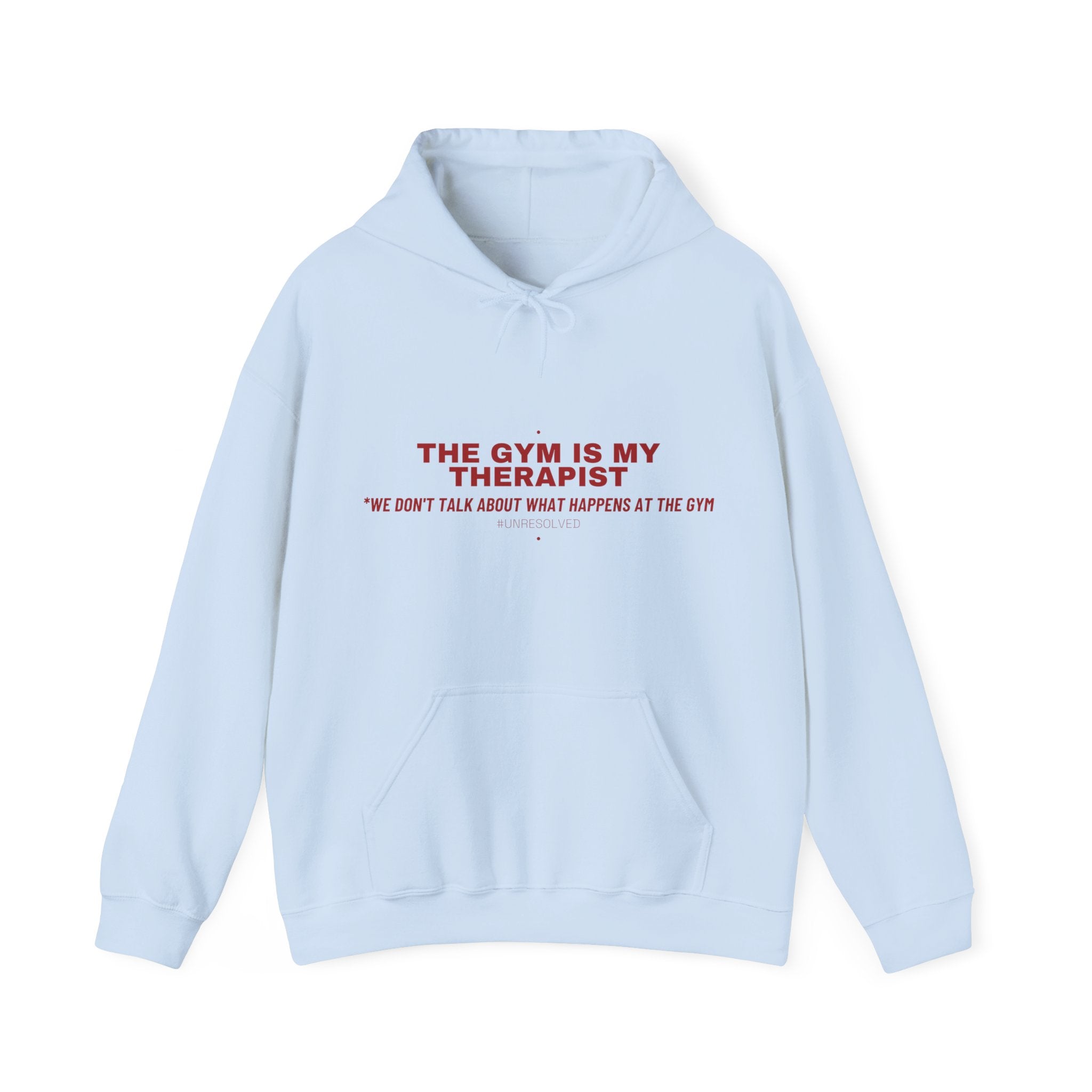 The Gym Is My Therapist - Trendy Teez Funny Hoodie mockup