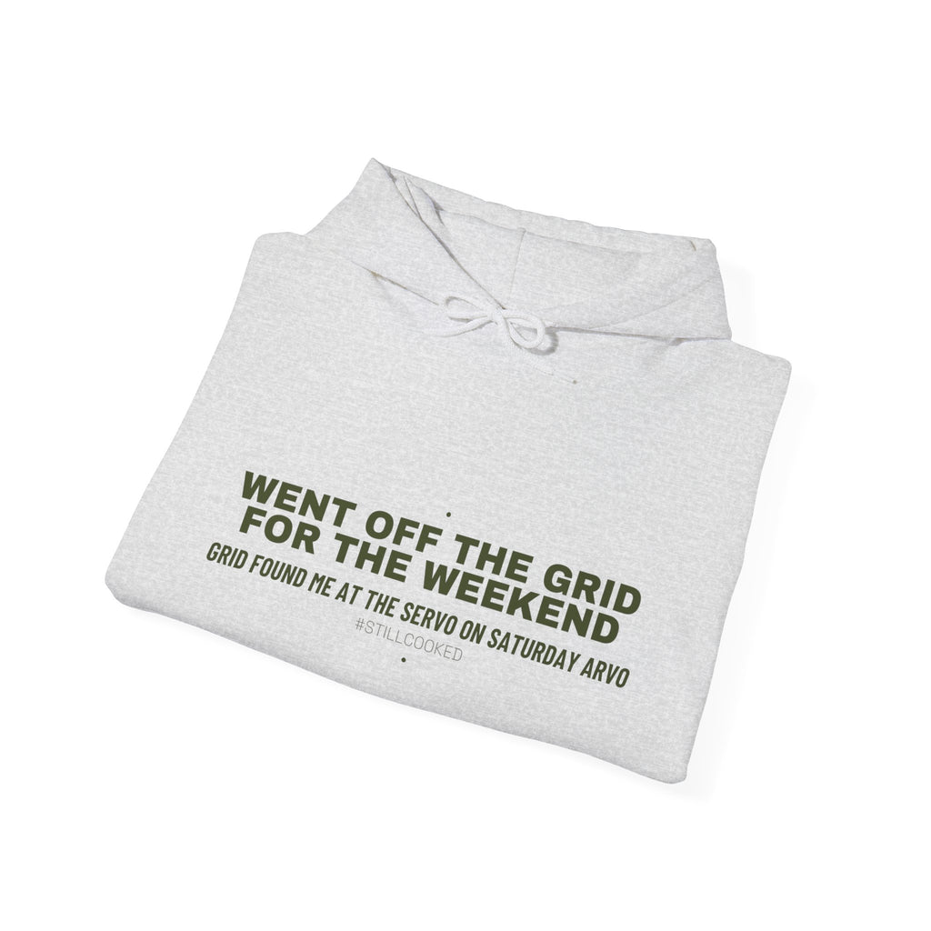 Went Off The Grid For The Weekend - Trendy Teez Funny Hoodie mockup