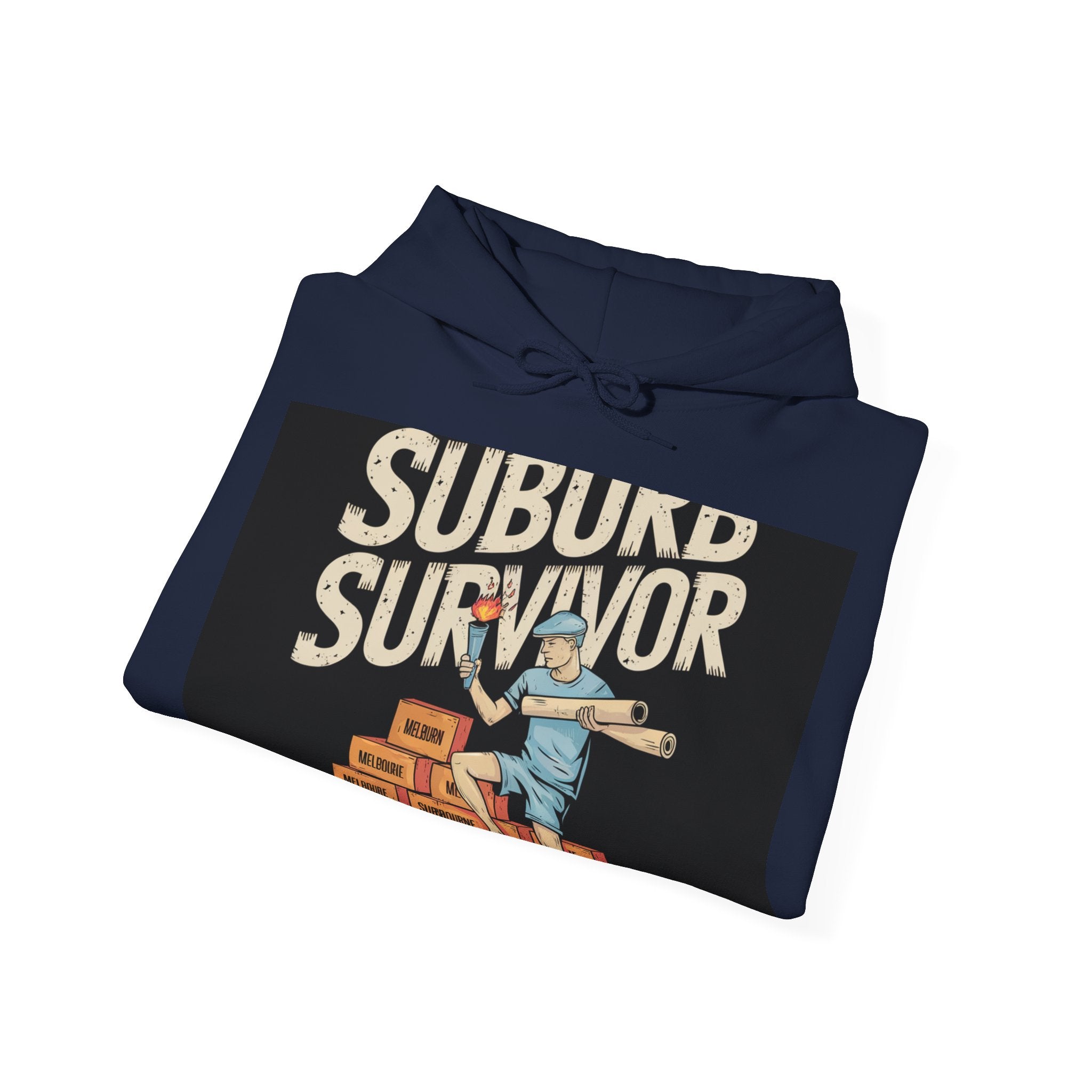 Suburb Survivor - Trendy Teez Funny Hoodie mockup