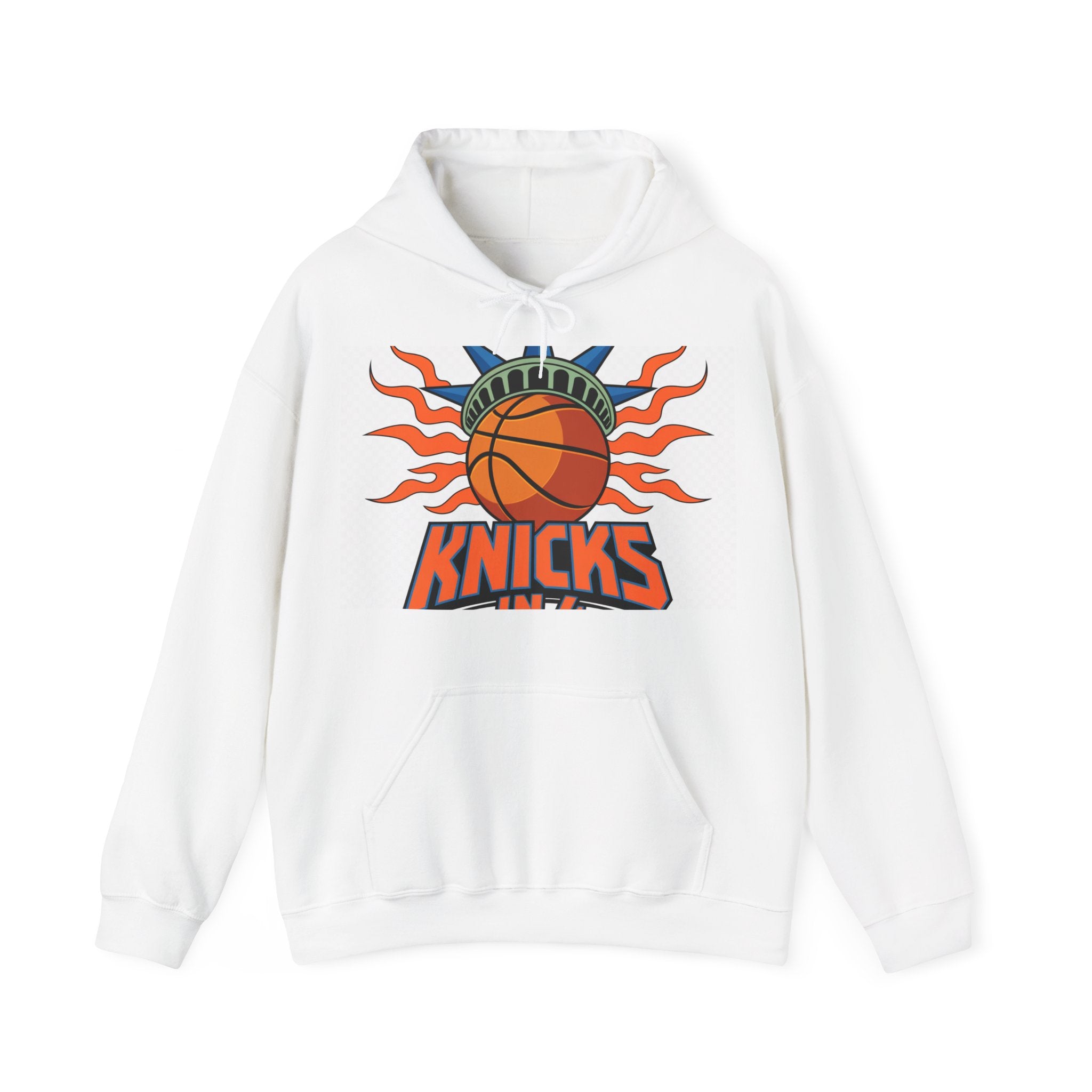 Knicks In 4 Liberty Ball - Trendy Teez Hoodie (Graphic Front + Text Back) mockup