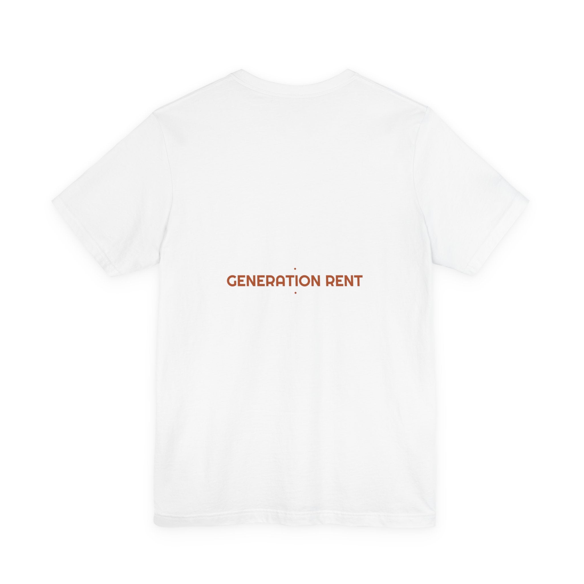 Generation Rent - Trendy Teez Funny Tee (Back Print) mockup