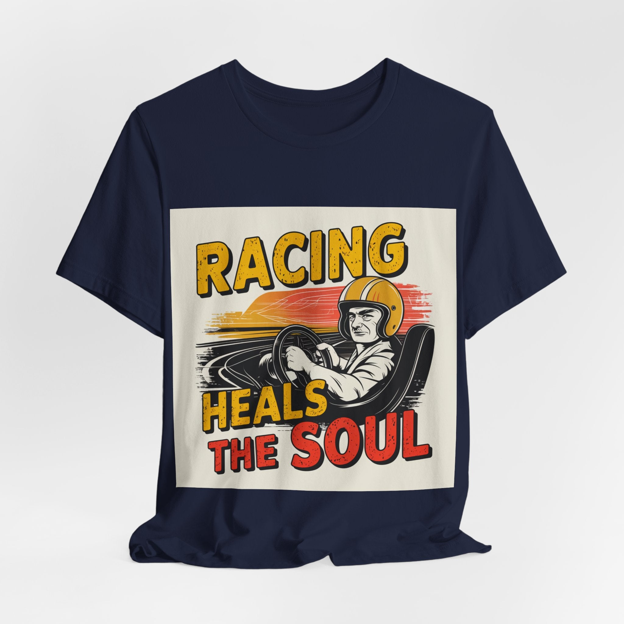 Racing Heals The Soul - Trendy Teez Funny Tee mockup