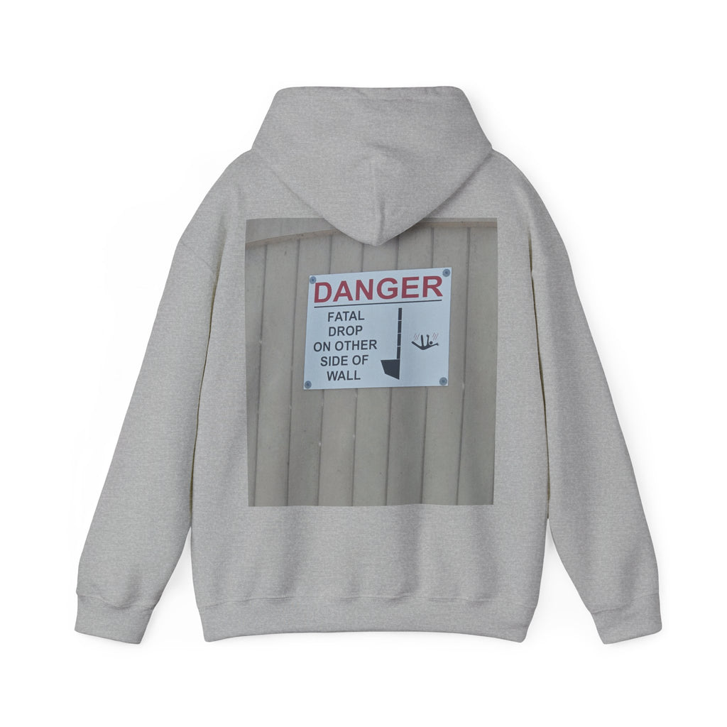 A Sign In A Plaza Near My House. This Wall Back... — Hard Hoodie (Back Print)