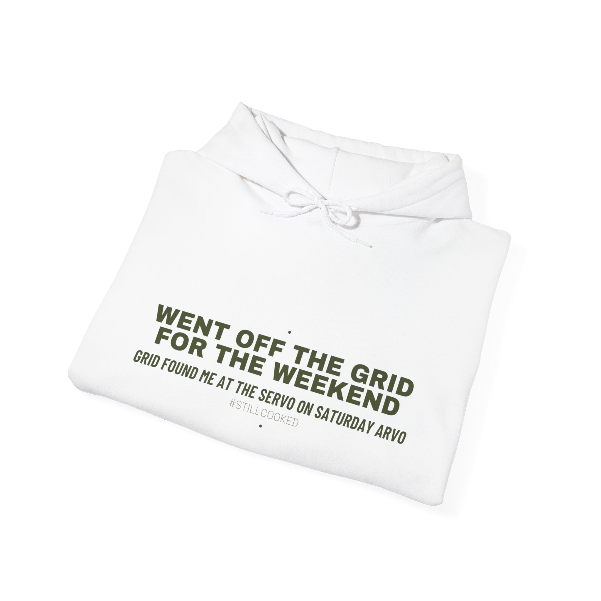 Went Off The Grid For The Weekend - Trendy Teez Funny Hoodie mockup