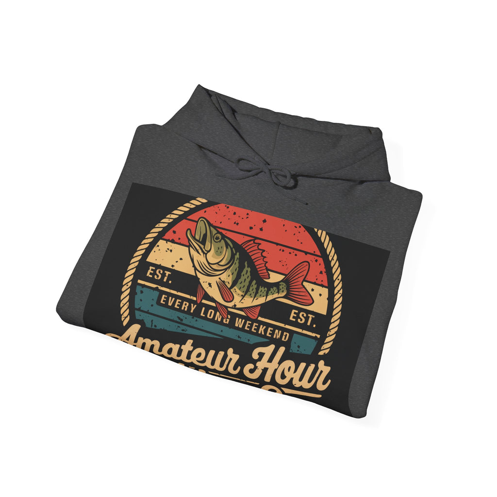 Amateur Hour Fishing Co. - Trendy Teez Funny Hoodie mockup