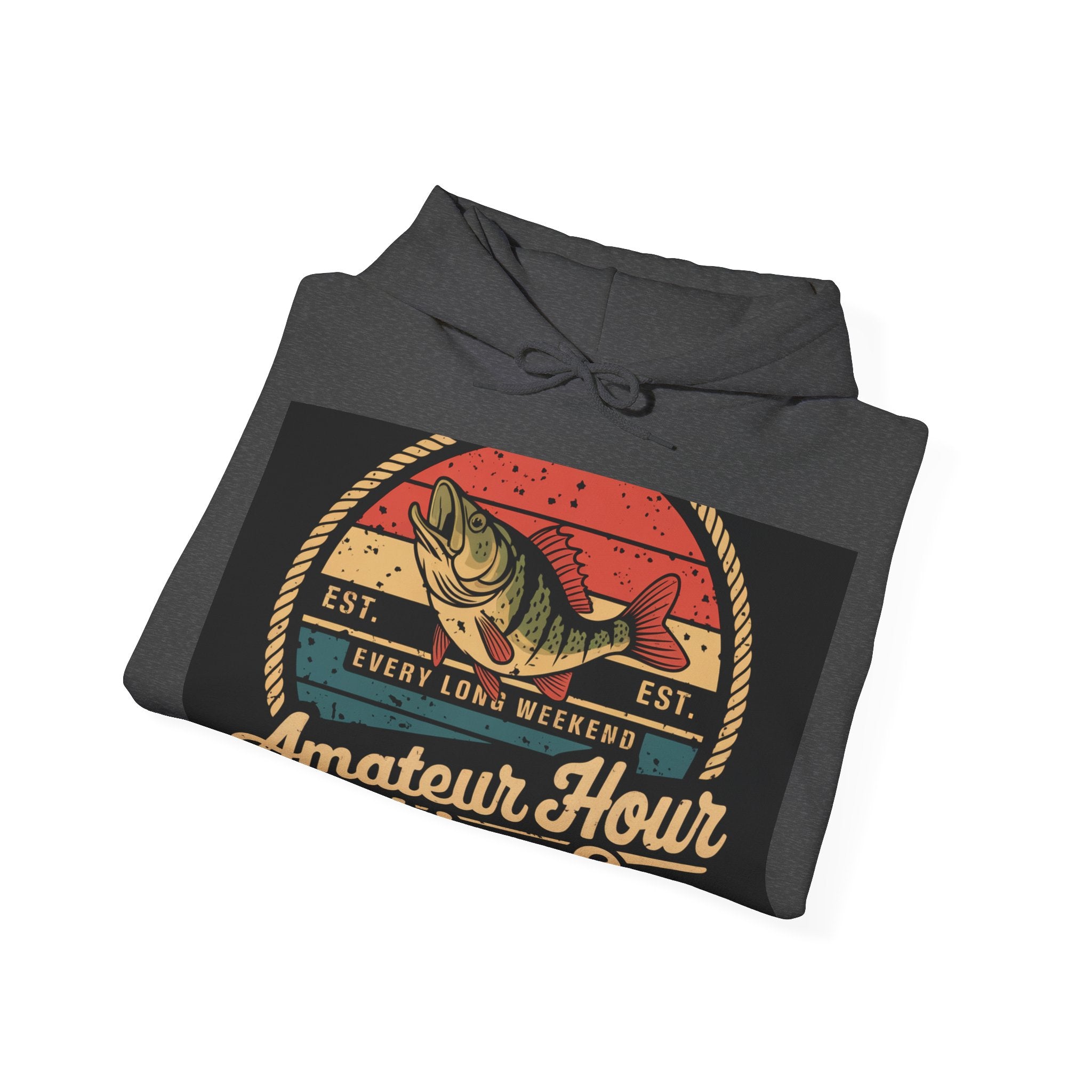 Amateur Hour Fishing Co. - Trendy Teez Funny Hoodie mockup