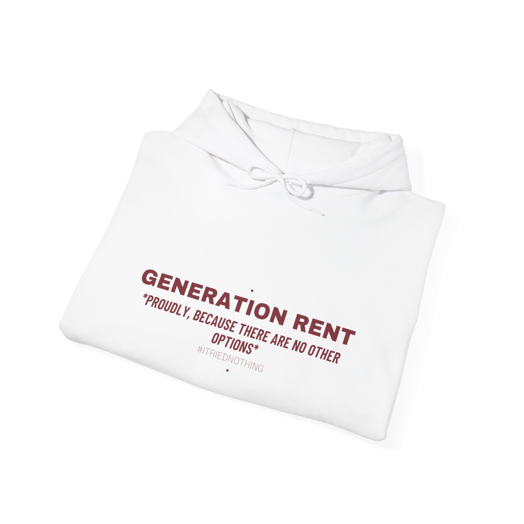 Generation Rent - Trendy Teez Funny Hoodie mockup