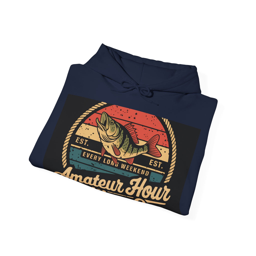 Amateur Hour Fishing Co. - Trendy Teez Funny Hoodie mockup
