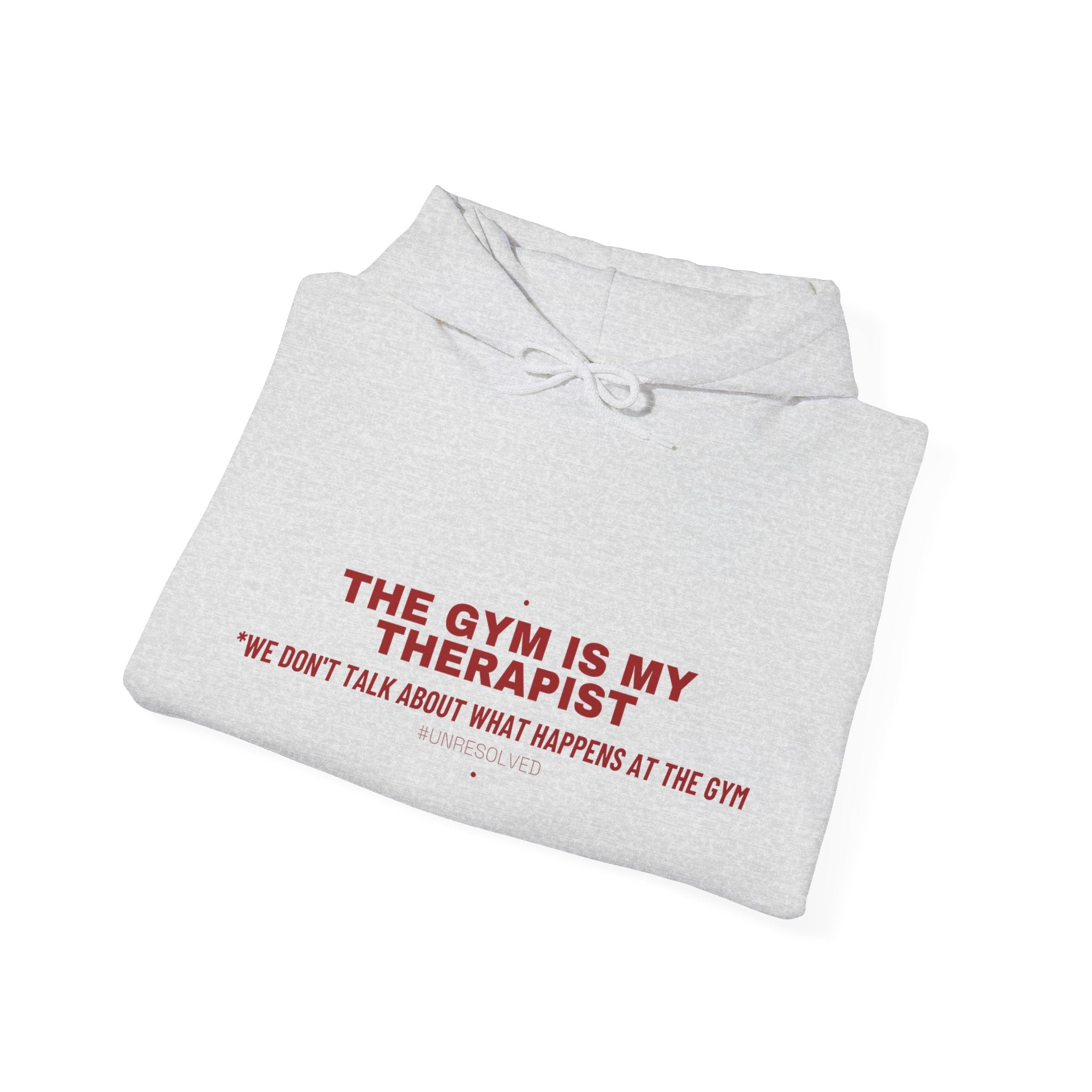 The Gym Is My Therapist - Trendy Teez Funny Hoodie mockup