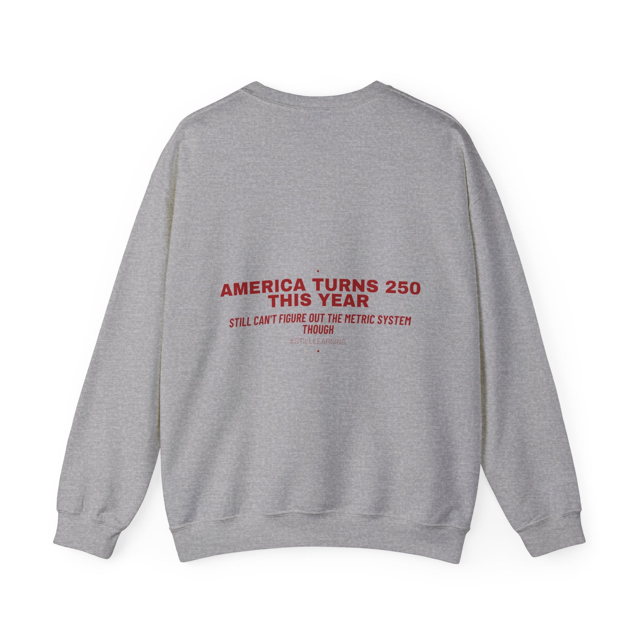 America Turns 250 This Year — Funny Crewneck (Back Print)