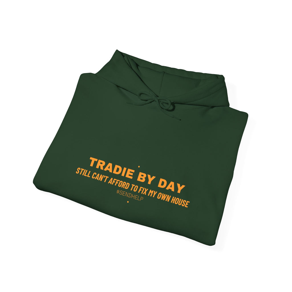 Tradie By Day - Trendy Teez Funny Hoodie mockup
