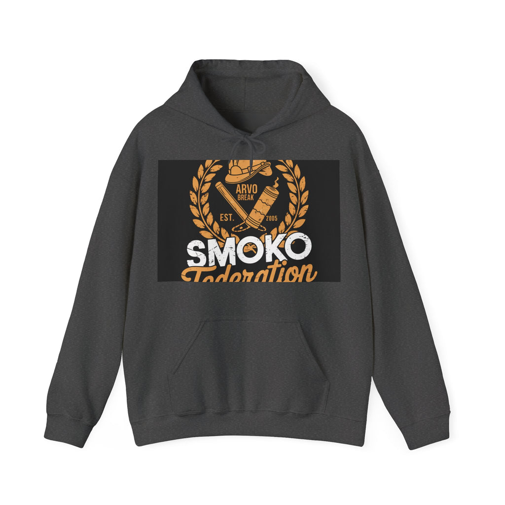 Smoko Federation - Trendy Teez Funny Hoodie mockup