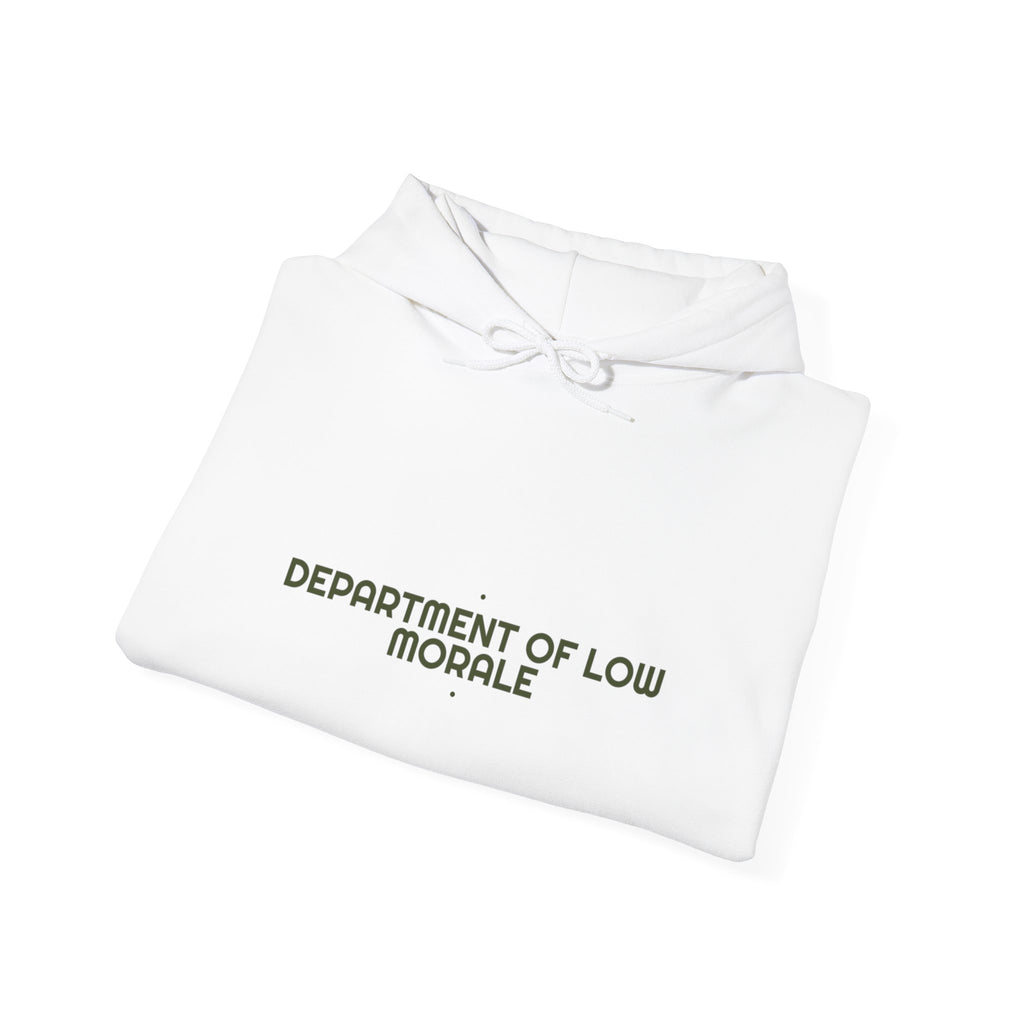 Department Of Low Morale - Trendy Teez Funny Hoodie mockup