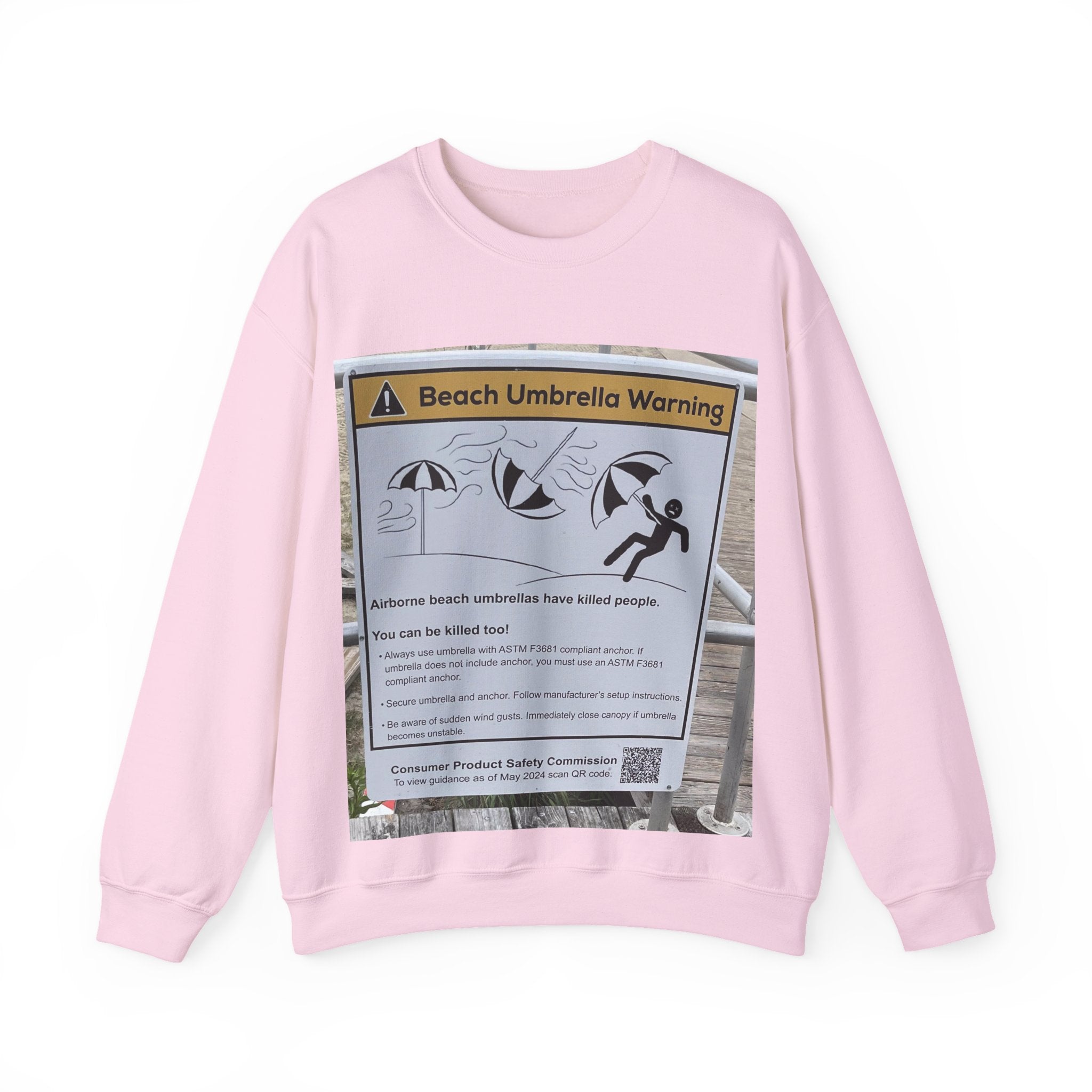 Flying Beach Umbrellas (Ocean City, Nj) — Hard Crewneck