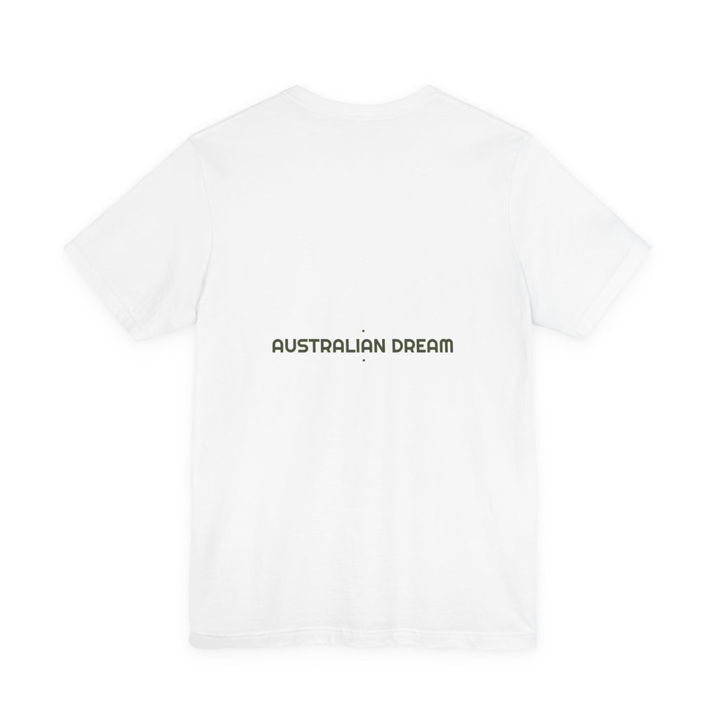 Australian Dream - Trendy Teez Funny Tee (Back Print) mockup
