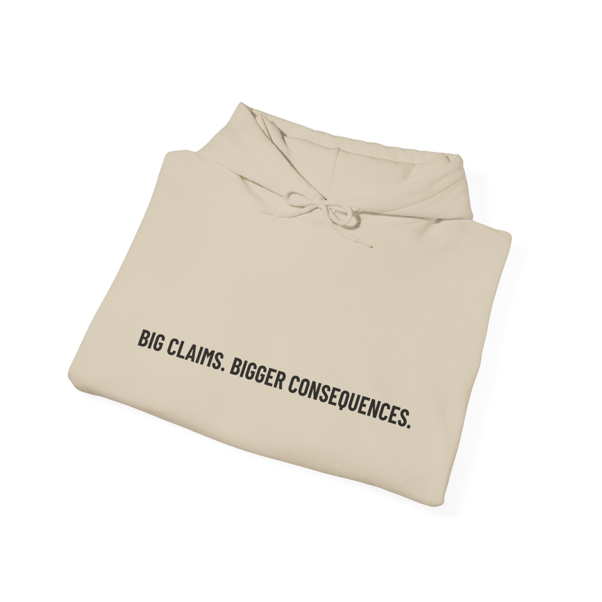Big Claims. Bigger Consequences. — Funny Hoodie