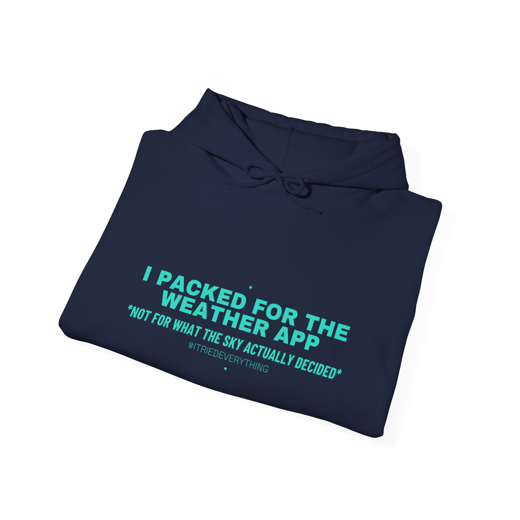 I Packed For The Weather App - Trendy Teez Funny Hoodie mockup