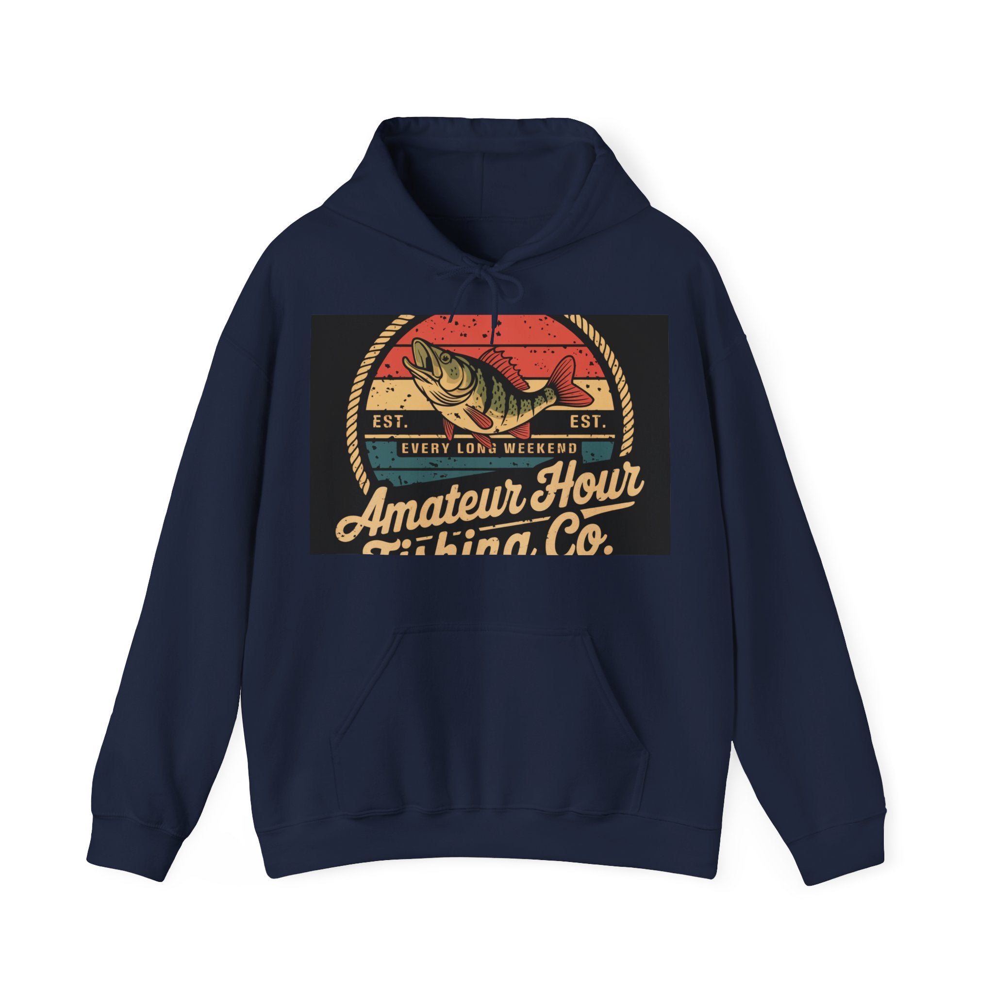 Amateur Hour Fishing Co. - Trendy Teez Funny Hoodie mockup