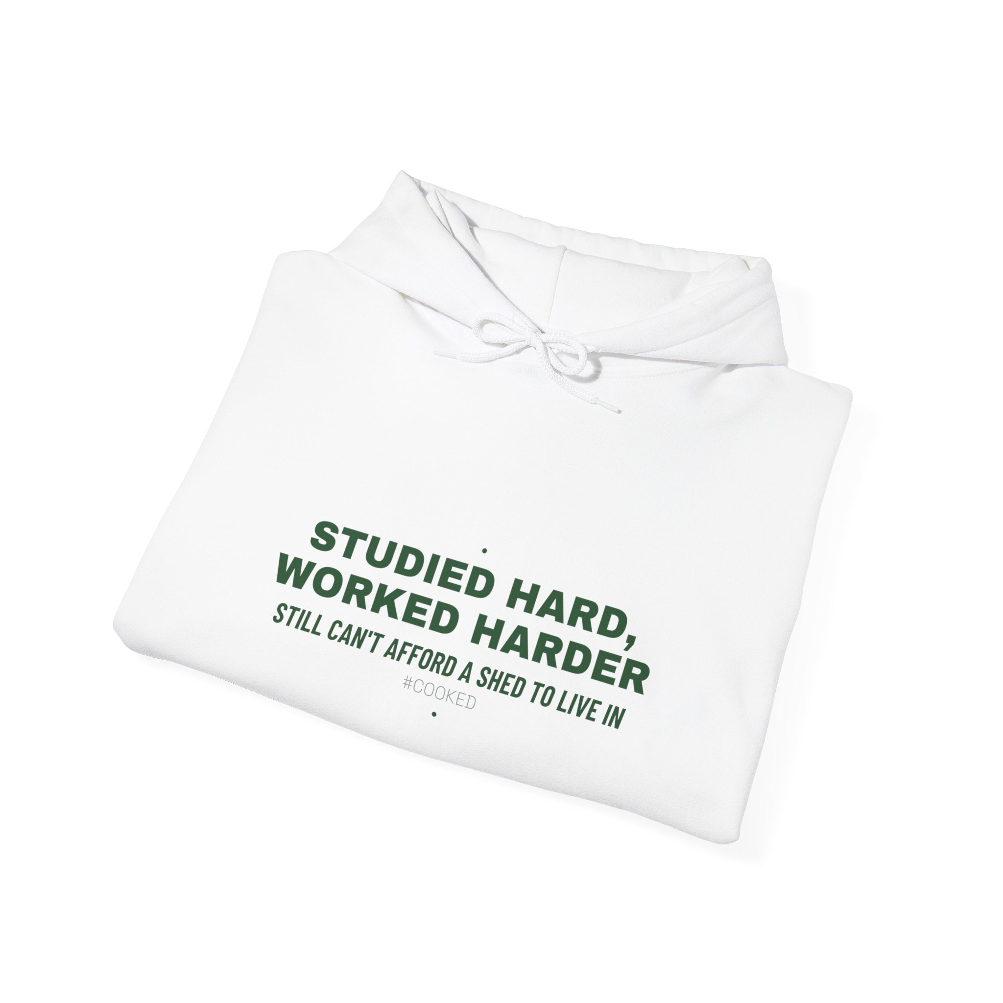 Studied Hard, Worked Harder - Trendy Teez Funny Hoodie mockup
