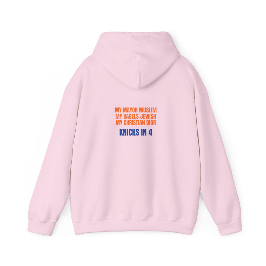 Knicks In 4 Liberty Ball - Trendy Teez Hoodie (Graphic Front + Text Back) mockup