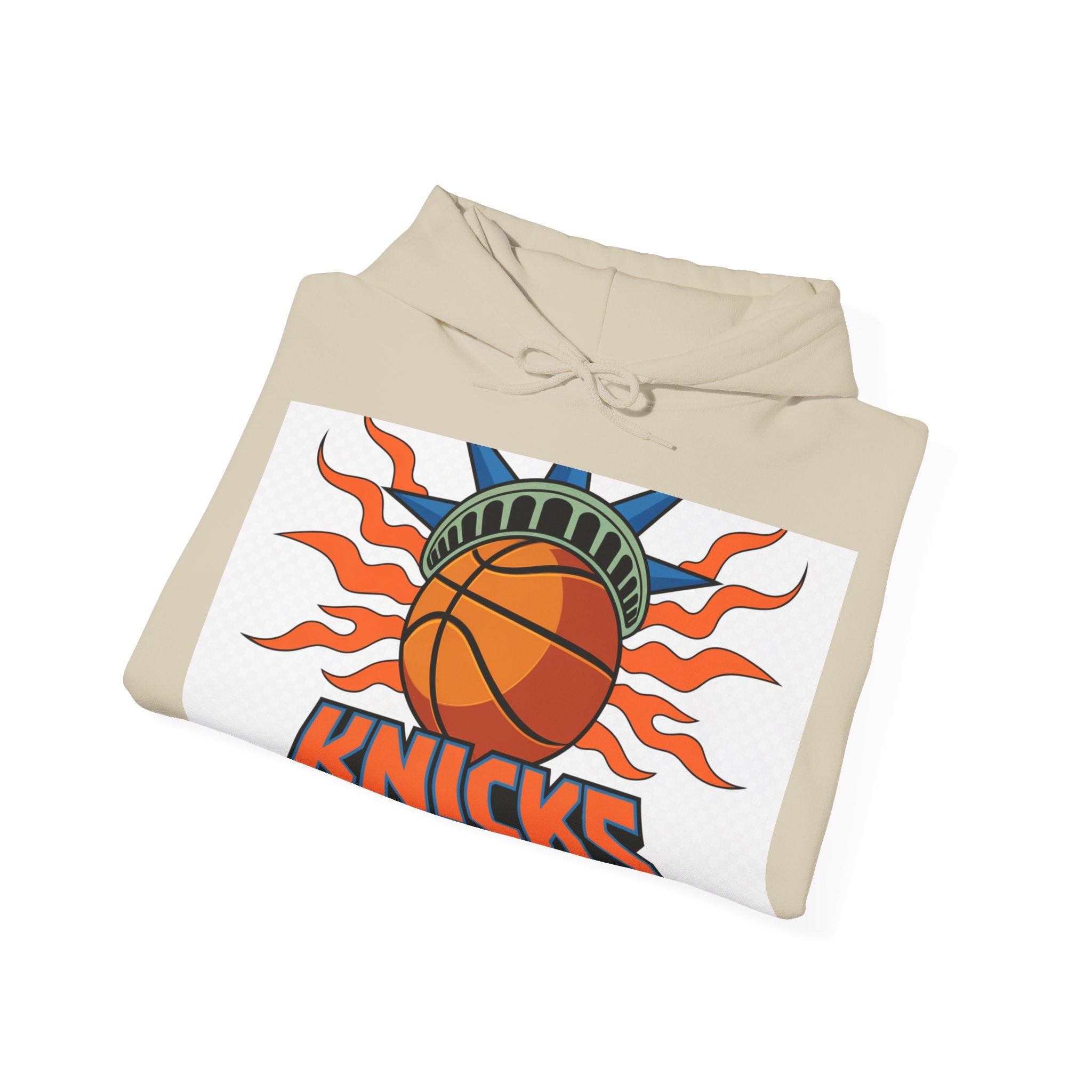 Knicks In 4 Liberty Ball - Trendy Teez Hoodie (Graphic Front + Text Back) mockup
