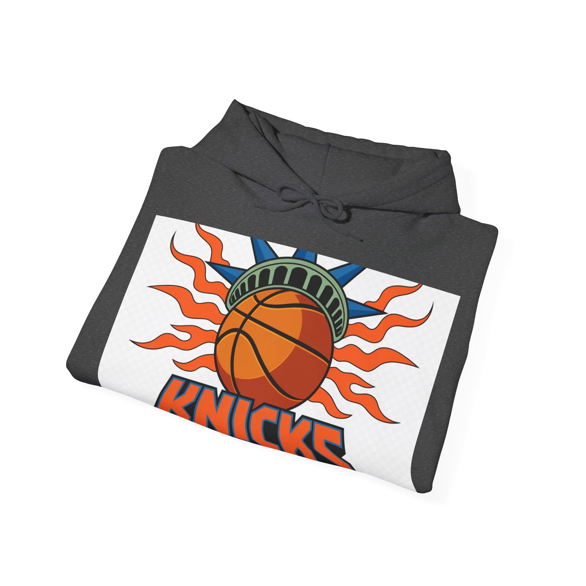 Knicks In 4 Liberty Ball - Trendy Teez Hoodie (Graphic Front + Text Back) mockup