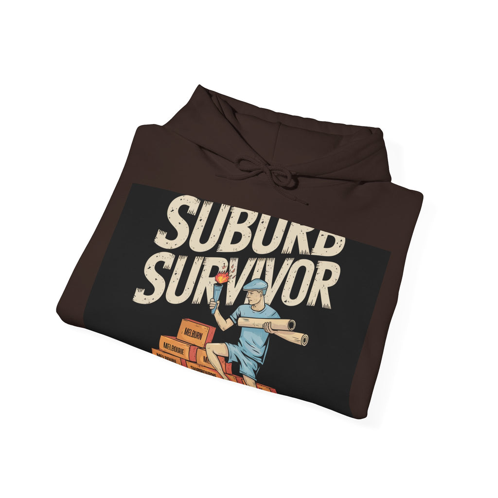 Suburb Survivor - Trendy Teez Funny Hoodie mockup