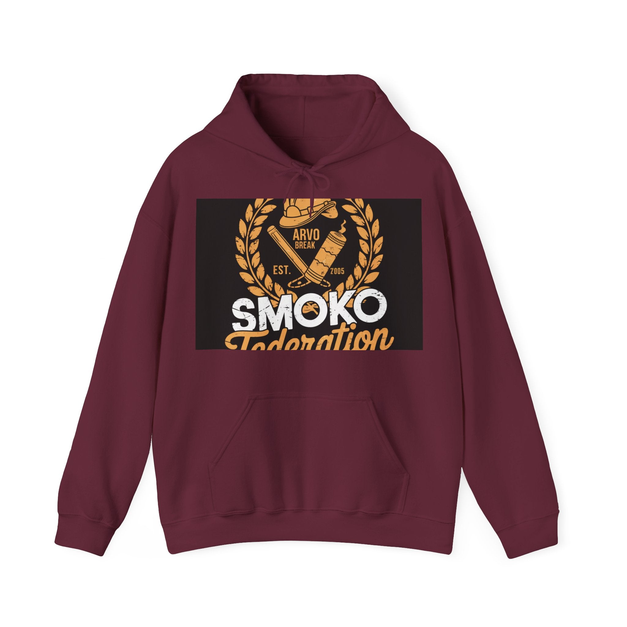 Smoko Federation - Trendy Teez Funny Hoodie mockup